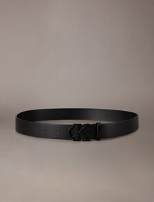 Monogram Plaque Belt 35mm, Black, hi-res