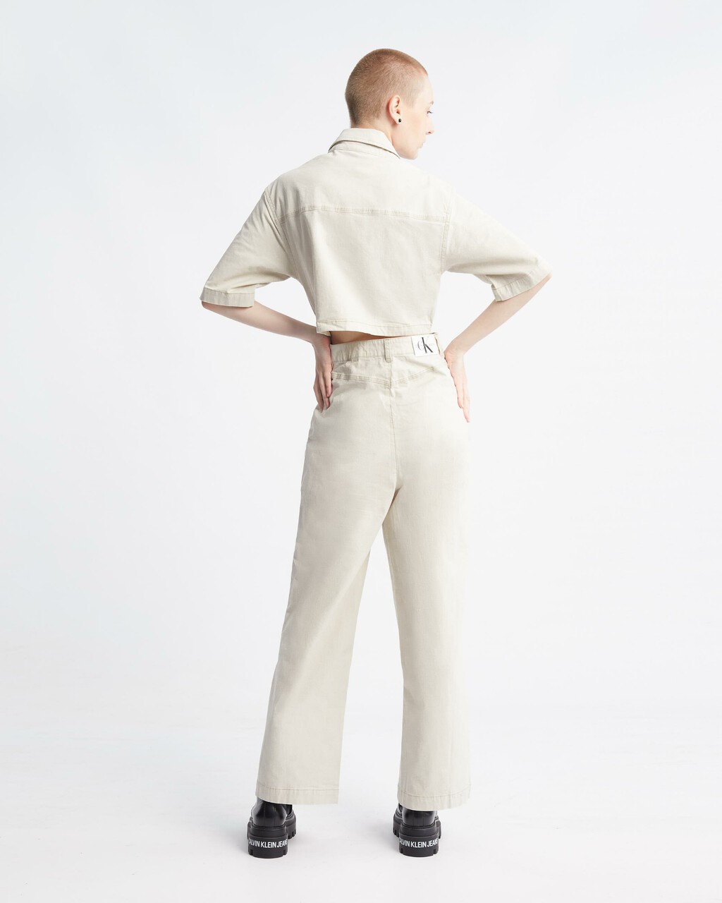 Utility Back Cut Out Jumpsuit, EGGSHELL, hi-res