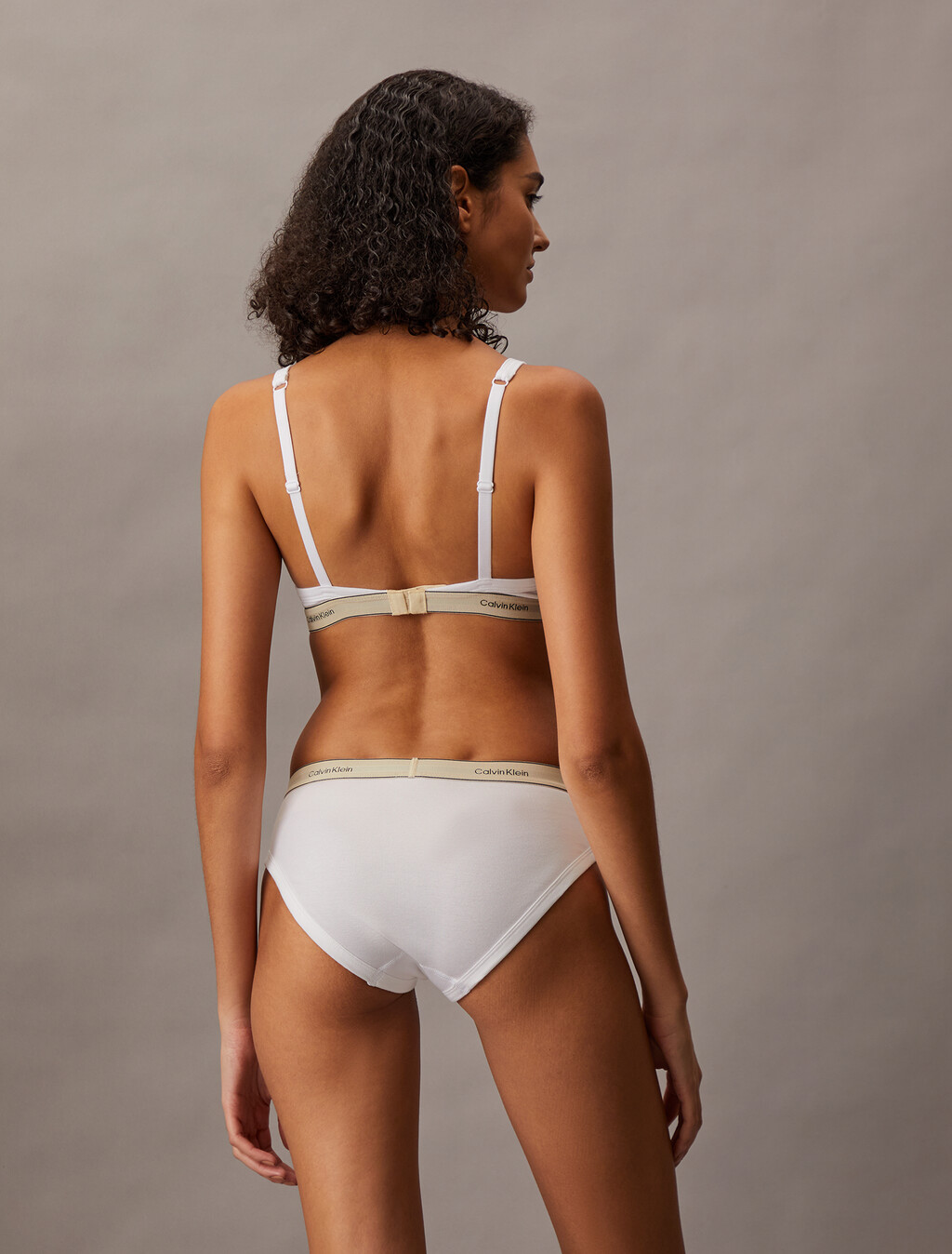 Unlined Triangle Bra - Heritage Cotton Stretch, White, hi-res