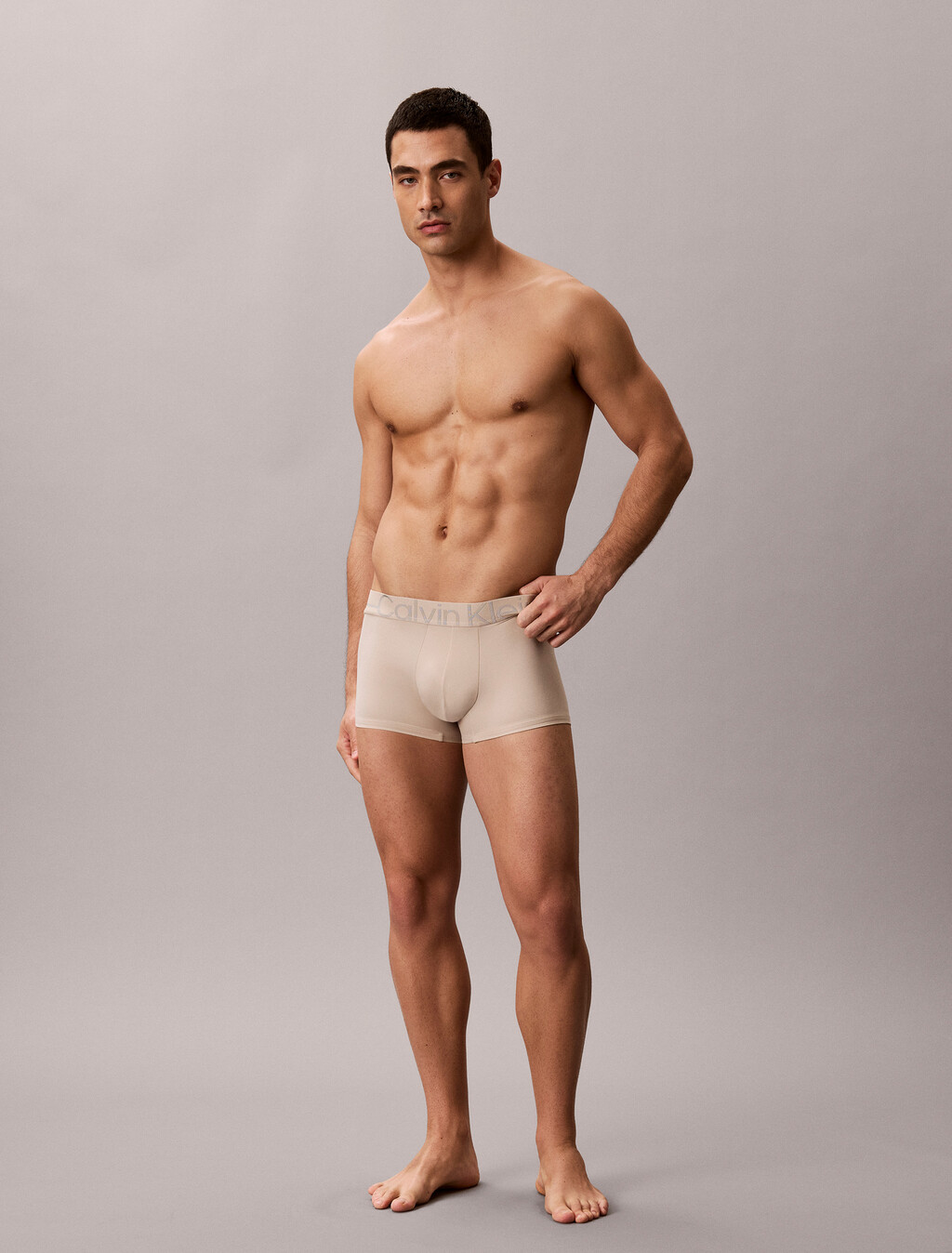 Icon Microfiber Stretch Metallic Low Rise Trunk, Oxford Tan, hi-res