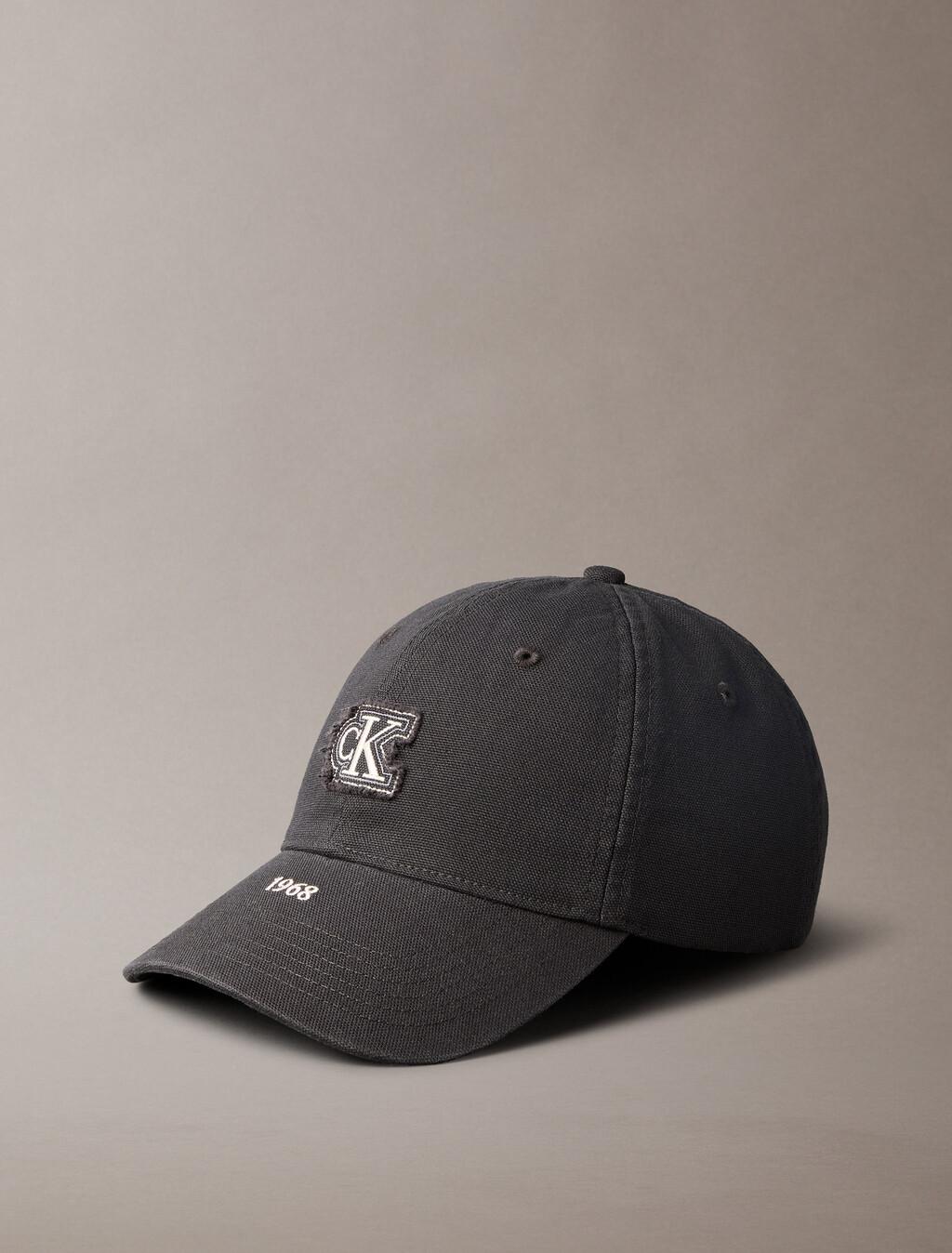 Washed Canvas Embroidered Logo Cap, Pirate Black, hi-res