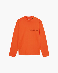 RELAXED LONG SLEEVE T-SHIRT, Coral Orange, hi-res