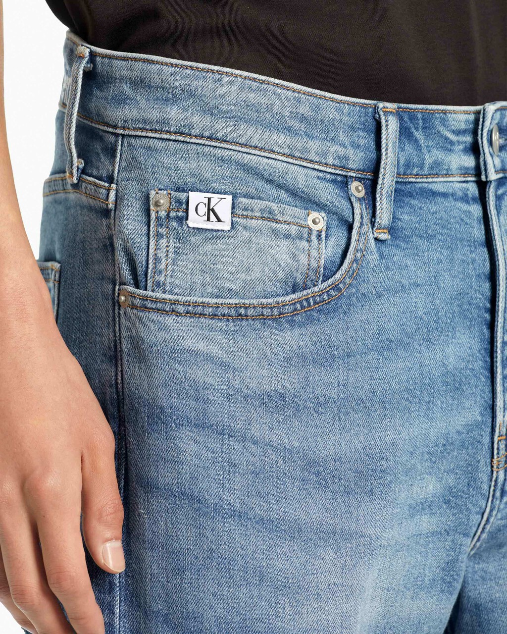 SUSTAINABLE CROPPED WIDE JEANS, Light Blue Dstr Taper Print, hi-res