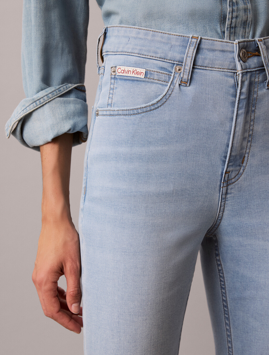 37.5 Asian Fit High Rise Flared Jeans, DENIM LIGHT A, hi-res