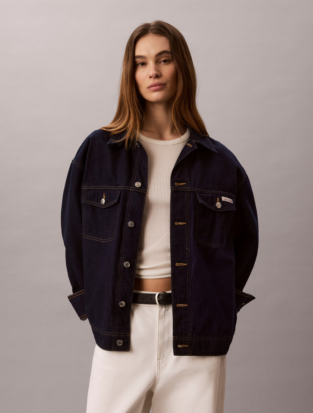 Belted Denim Jacket, RINSE, hi-res