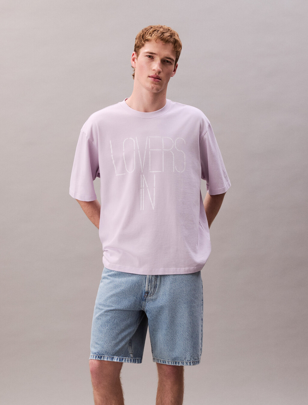 Pride Lovers In Graphic Relaxed T-Shirt, Lilac Flower, hi-res