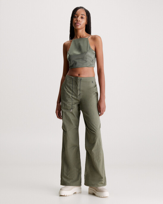 Strappy Satin Tank Top