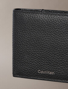 Full-Grain Leather RFID Trifold Wallet, Black, hi-res
