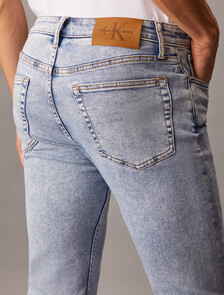 Washed Slim Jeans, Denim Light, hi-res