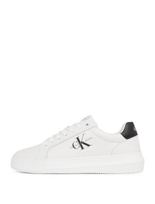 Leather Trainers, Bright White/Black, hi-res
