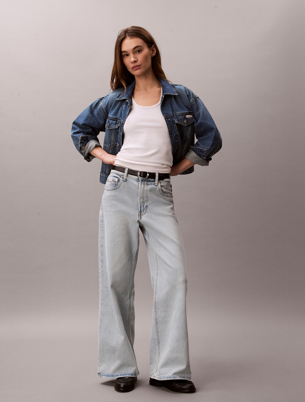 COOLMAX Washed High Rise Wide Leg Jeans, WASHED LIGHT INDIGO, hi-res