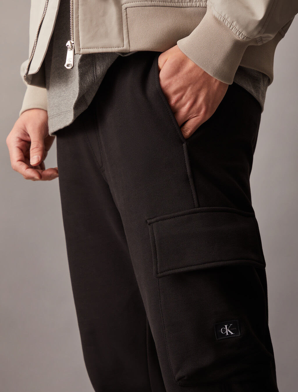 Woven Label Sweatpants, Ck Black, hi-res