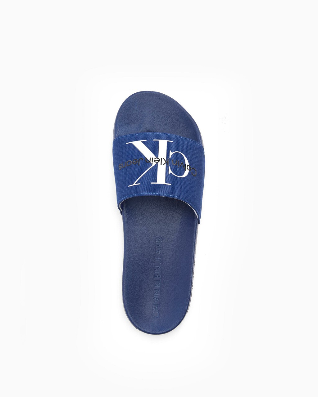 MONOGRAM COTTON SLIDES, Rich Navy, hi-res