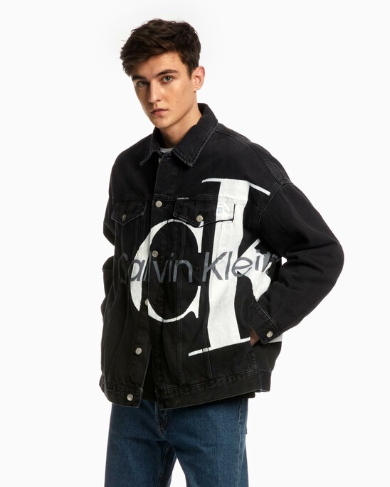 MONOGRAM LOGO OVERSIZED DENIM JACKET
