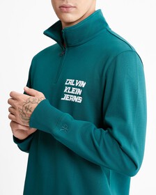 3D Future Fade Half Zip Sweatshirt, Atlantic Deep, hi-res