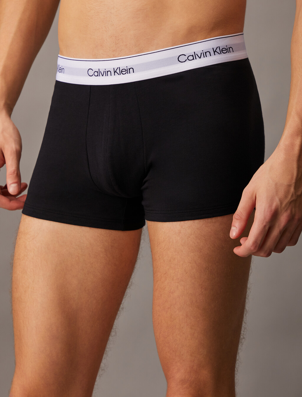 2 Pack Icon Cotton Stretch Trunks, Black, hi-res
