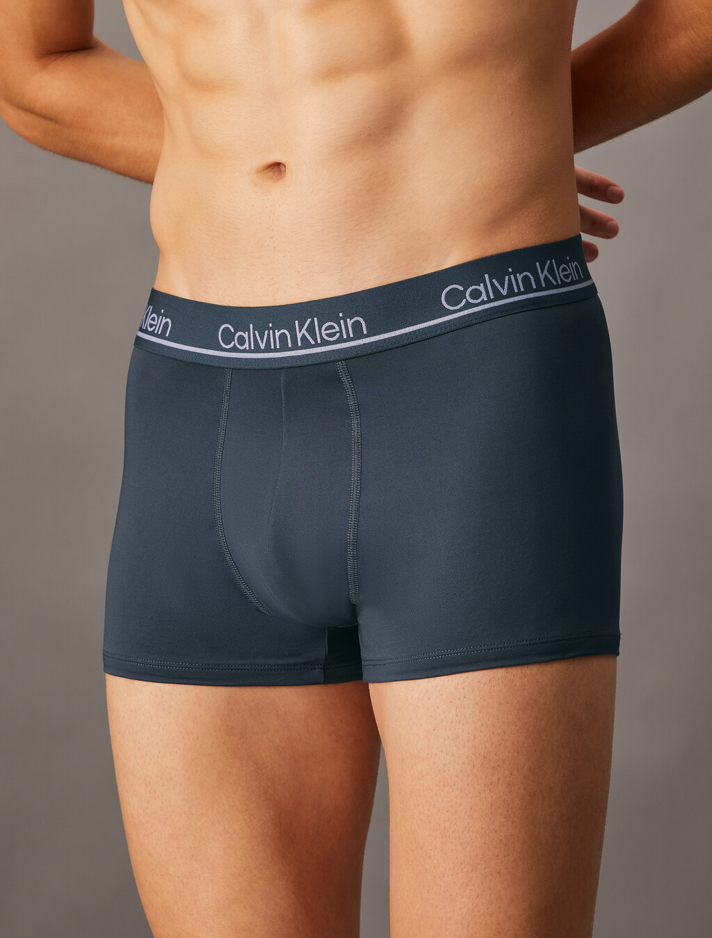 CK Micro Plus Low Rise Trunks 3 Pack, BLACK/ TURBULENCE/ GREY HEATHER, hi-res