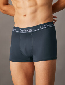 CK Micro Plus Low Rise Trunks 3 Pack, BLACK/ TURBULENCE/ GREY HEATHER, hi-res