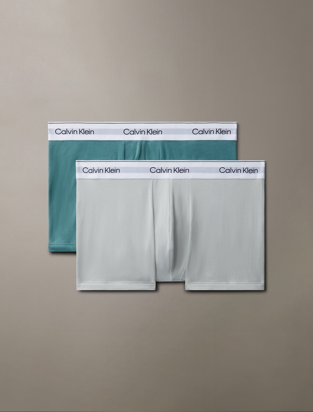 2 Pack Icon Cotton Stretch Trunks, Slate Turquoise / Jura Gray, hi-res