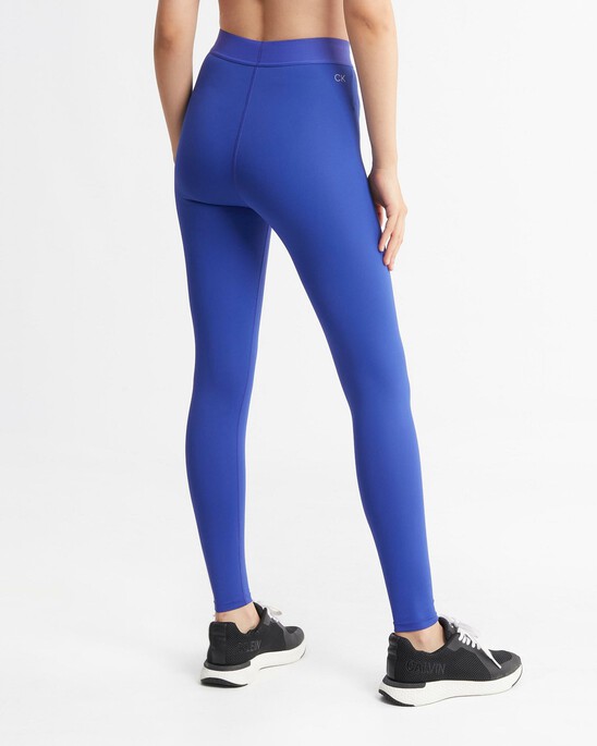 Calvin Klein Women's Bright Blue Jumbo Logo Full Length Leggings