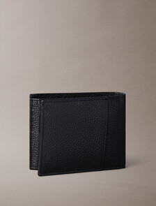 Full-Grain Leather RFID Trifold Wallet, Black, hi-res