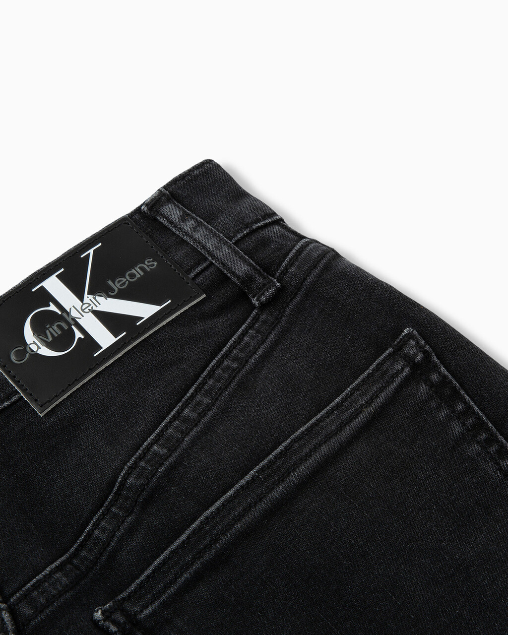 37.5 RECYCLED COTTON HIGH RISE DENIM SHORTS, Washed Black Dbl Belted Wb, hi-res