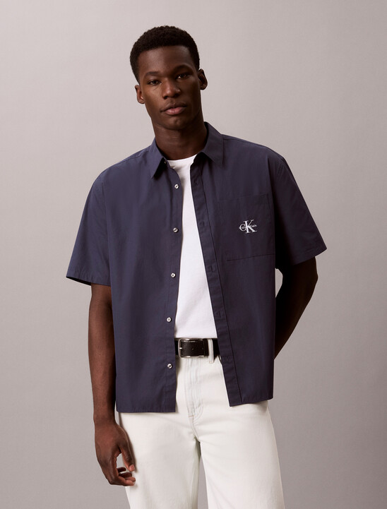Washed Cotton Poplin Relaxed Shirt