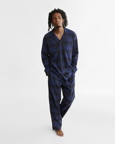 Flannel Long Sleeve Button Down Shirt, 12147 Inform Shadow Plaid+Blue Shadow, hi-res