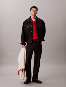 Lunar New Year CK Emblem Slim Polo, Pantone Red, hi-res