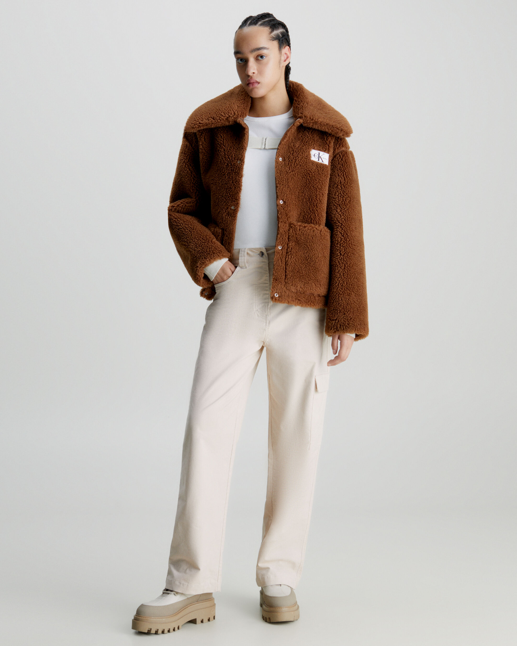 Long bonded deals sherpa coat