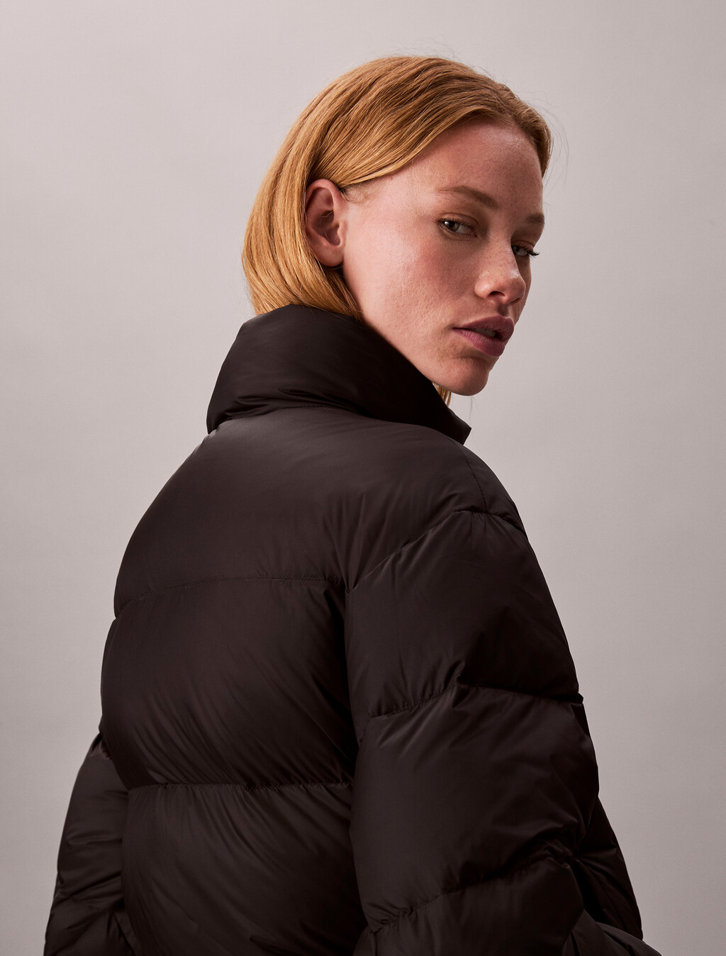 Monogram Down Puffer Jacket, Black, hi-res