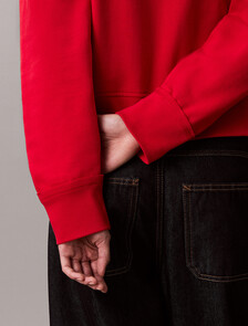 Lunar New Year Half Zip Pullover, Pantone Red, hi-res