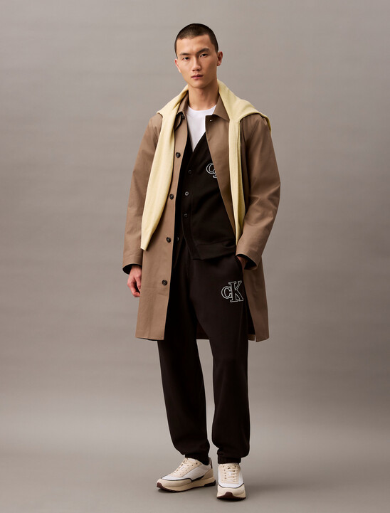 Rib Knit Logo Applique Jogger