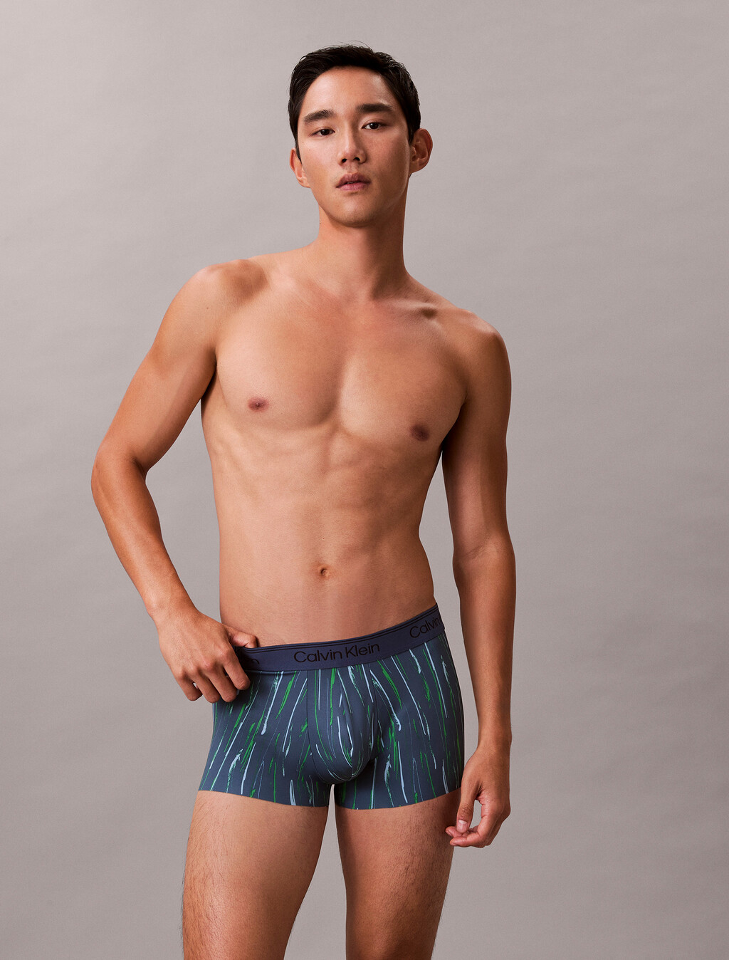 Low Rise Trunks - Micro Stretch Cooling, PEN MARK STRIPE_DARK DENIM, hi-res