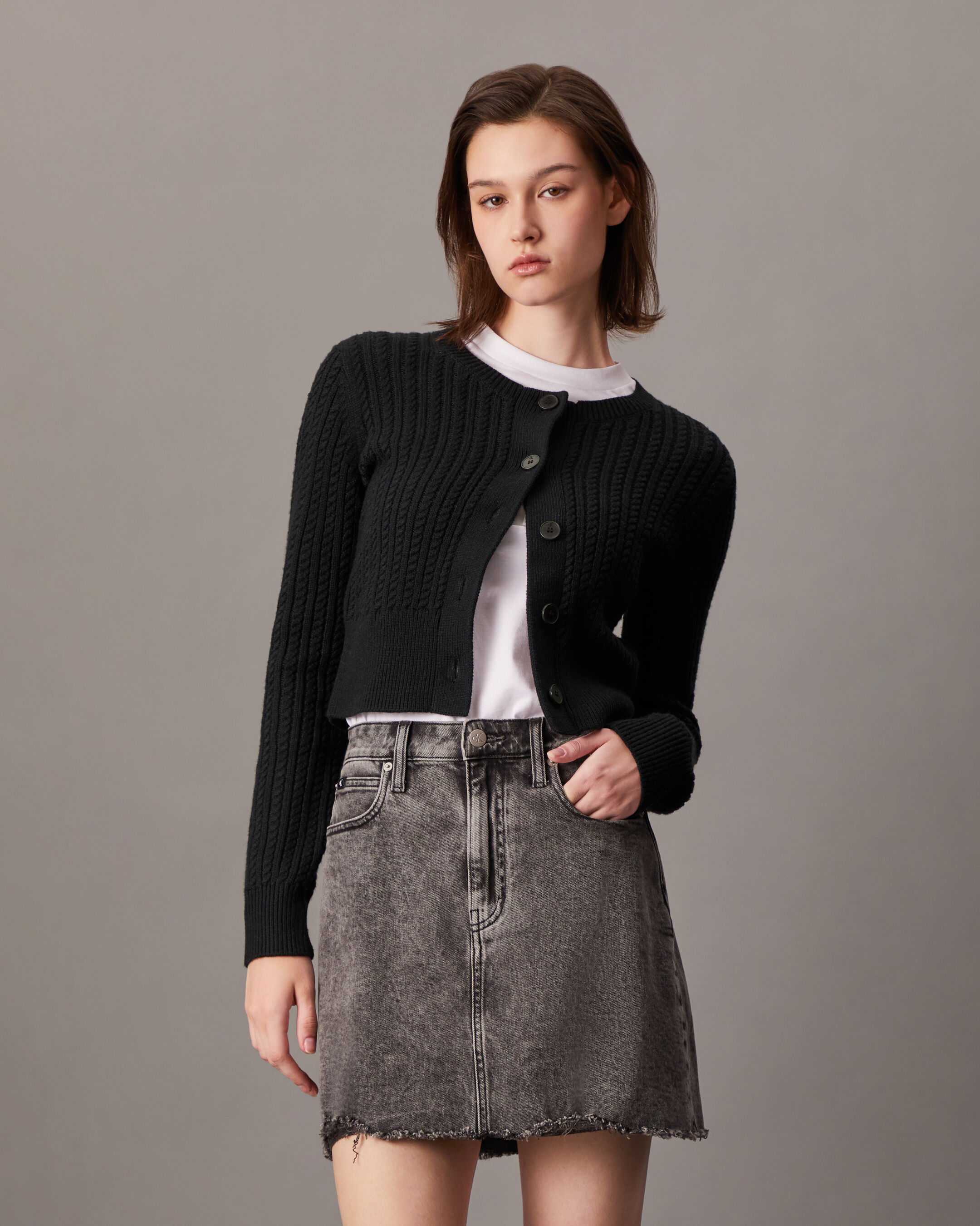 Calvin klein cable knit sweater cheap