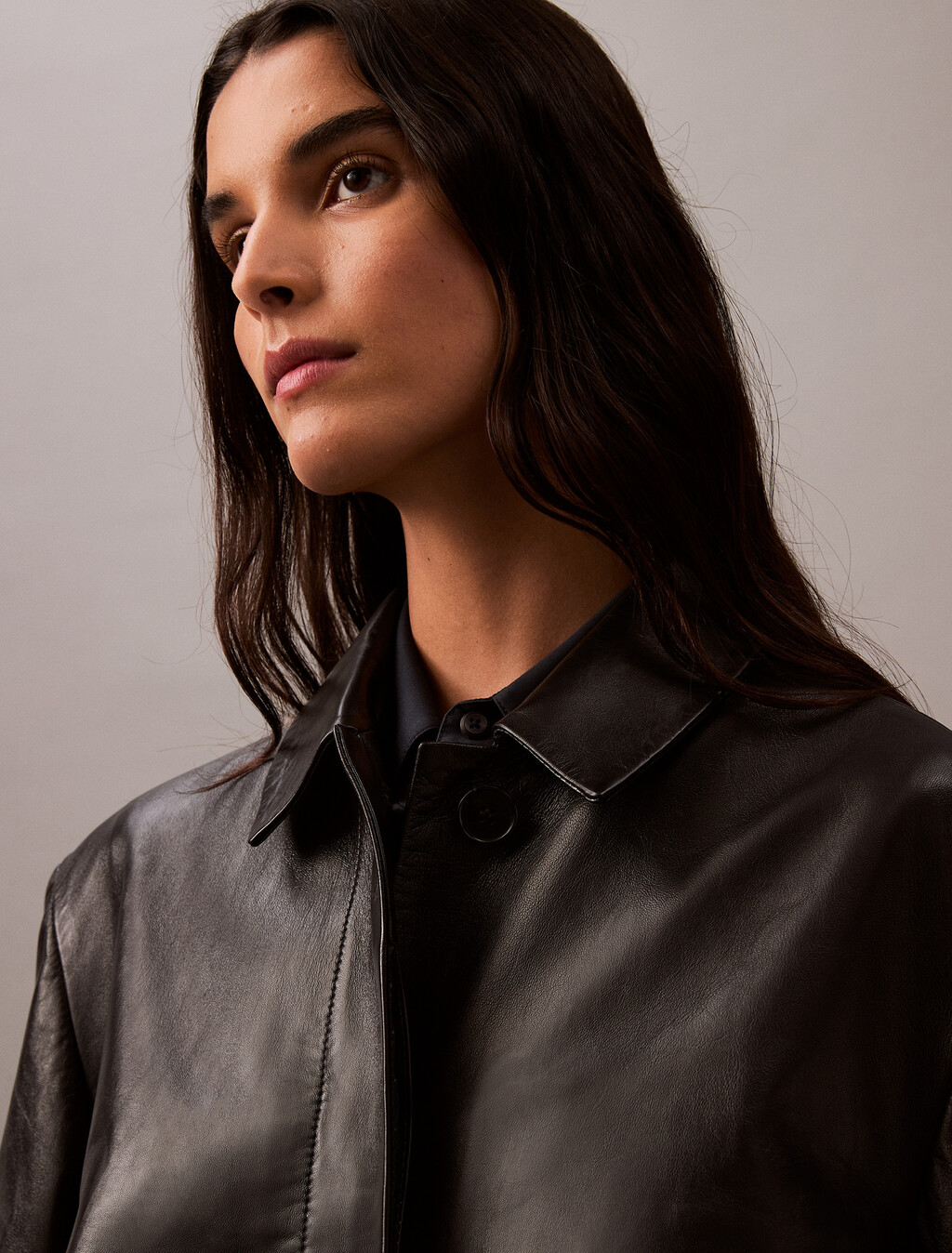 Lamb Suede Car Coat, Black Beauty, hi-res