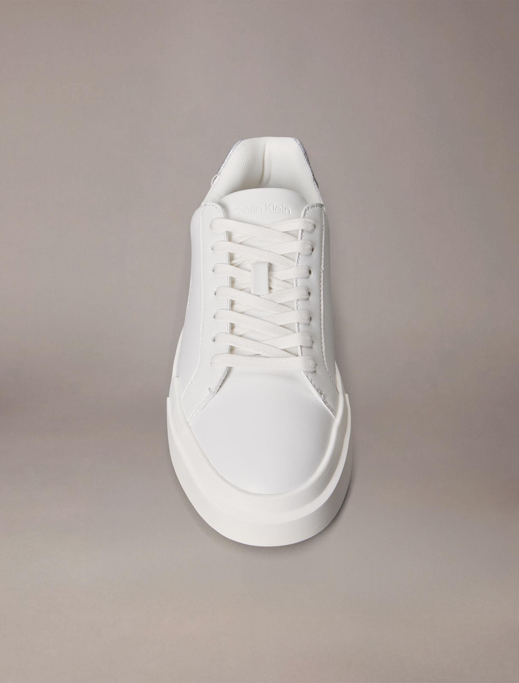 CK Avenue - Leather Logo Trainers | natural | Calvin Klein Singapore