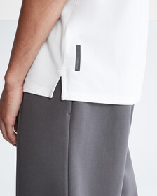 CALVIN KLEIN MOVE ZIP UP POLO, Brilliant White, hi-res