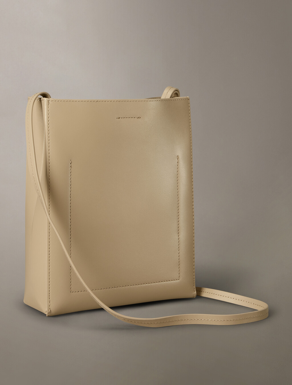 CK Paper Bag Leather Crossbody, Crockery, hi-res