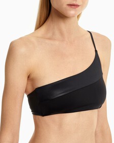 Core Essential One Shoulder Bralette, Pvh Black, hi-res