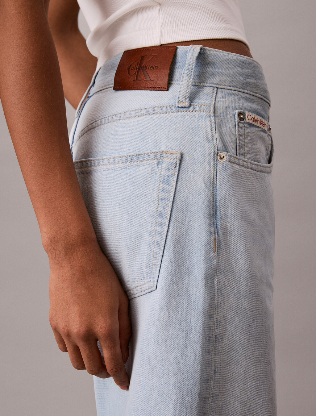 Cotton Linen Wide Leg Jeans, LT ANDERSON, hi-res