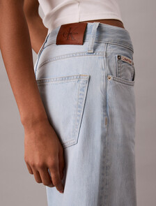 Cotton Linen Wide Leg Jeans, LT ANDERSON, hi-res