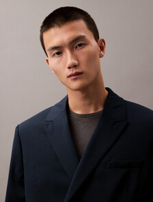 Wool Double Breasted Blazer, Vulcan, hi-res