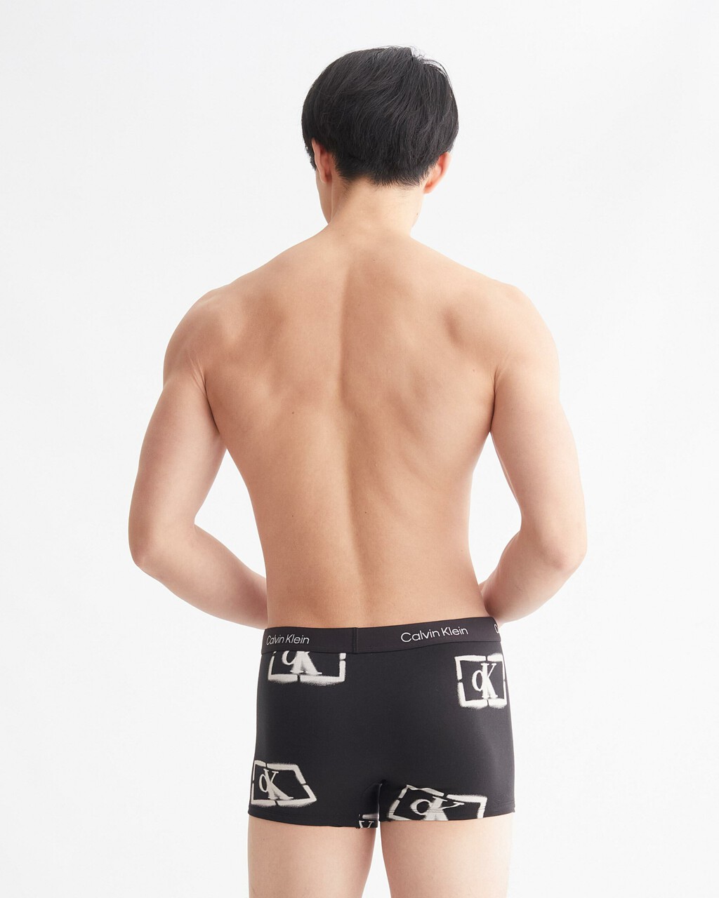 Calvin Klein 1996 Trunks, STENCIL LOGO PRINT_BLACK, hi-res