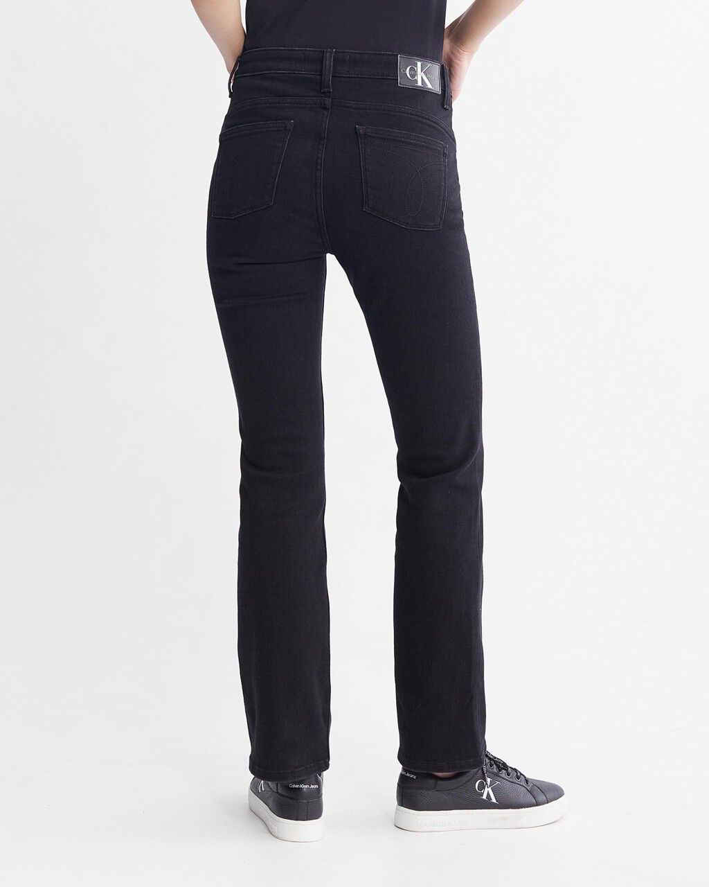 Brush Lined High Rise Body Slim Bootcut Jeans, Denim Black, hi-res