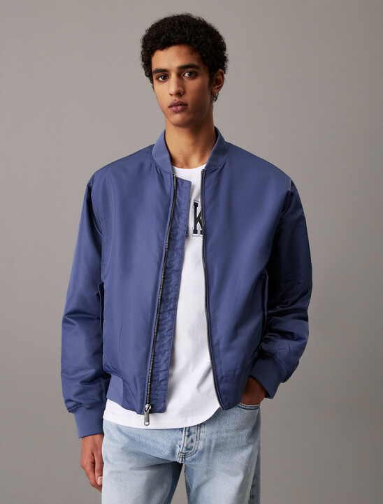 Padded Nylon Bomber Jacket