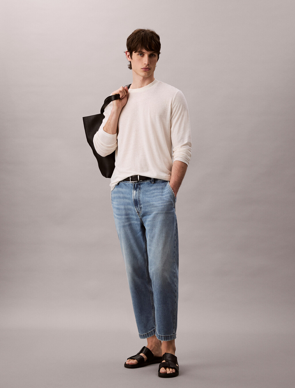 90's Tapered Cropped Jeans, NEWPORT, hi-res