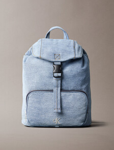 Denim Luna Mini Flap Backpack, Denim, hi-res