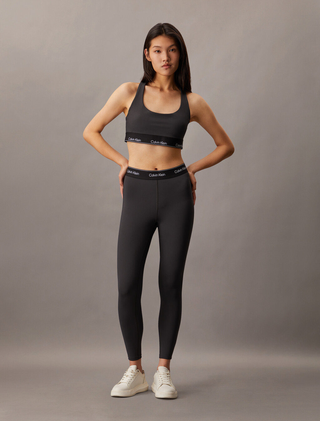 Essentials Modern Medium Support Bra, Black, hi-res