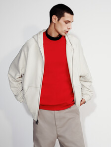 Lux Terry Zip Hoodie, Chalk, hi-res